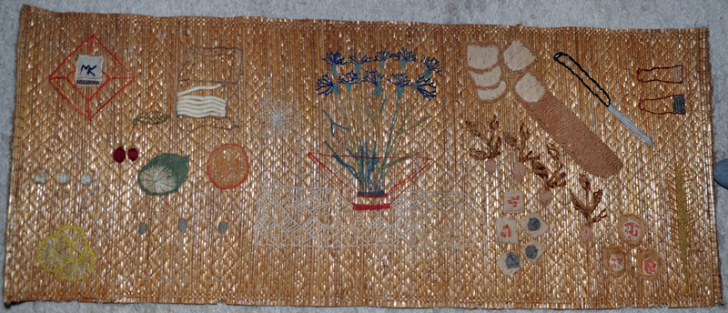 INV 041 tapestry on mat(bamboo) 17x44