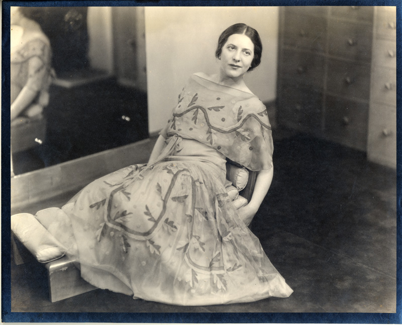 Model wearing dress by Mariska Karasz, ca. 1930 Photograph, 8 x 10 inches Cat. 33